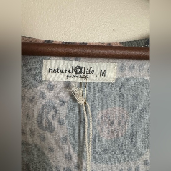 🌿 Natural Life Summer Mini Dress – Abstract Vines – NWT – Size Medium 🌿 - Picture 6 of 7